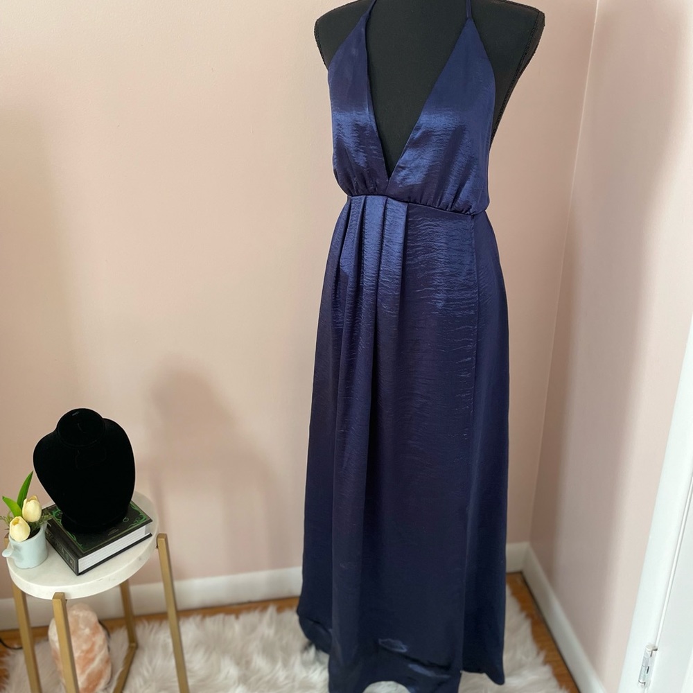 Long satin dress